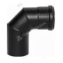 GOMITO FUMI VERNICIATO NERO PER PELLETS A 90° Ø80-100-120