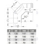 CURVA FUMI ISPEZIONABILE PER PELLETS A 90° Ø80-100-120
