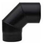 CURVA IN ACCIAIO VERNICIATA DI NERO A 90° PER STUFA A LEGNA Ø120-130-140-150-160-180-200