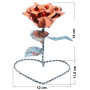 ROSA ARTIGIANALE IN RAME E INOX - BASE PERSONALIZZABILE