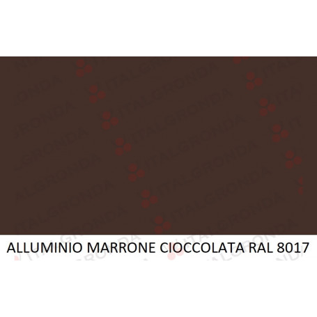Nastro di alluminio preverniciato color MARRONE CIOCCOLATA RAL 8017