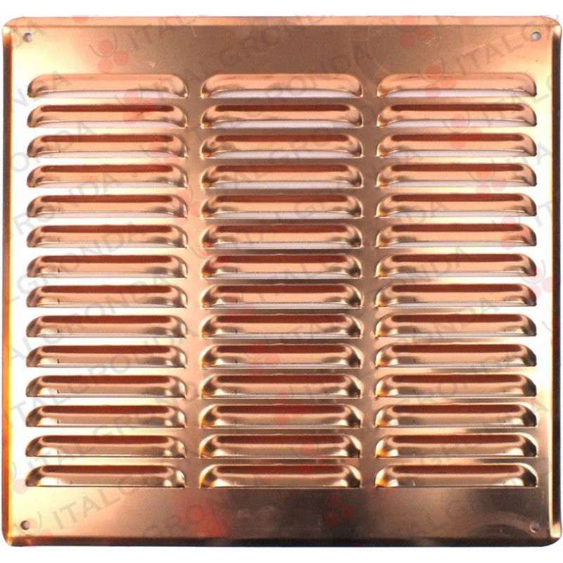 Colore alluminio La Ventilazione GAL3030R Griglia di ventilazione rettangolare in metallo da sovrapporre con rete antisetto Dimensioni 300x300 mm 