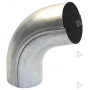 GOMITO IN ALLUMINIO NATURALE A 72° AGGRAFFATO Ø80