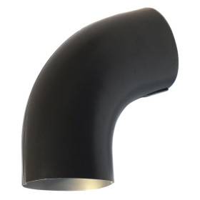 GOMITO IN ALLUMINIO PREVERNICIATO ANTRACITE 7016 Ø100 A 72° AGGRAFFATO