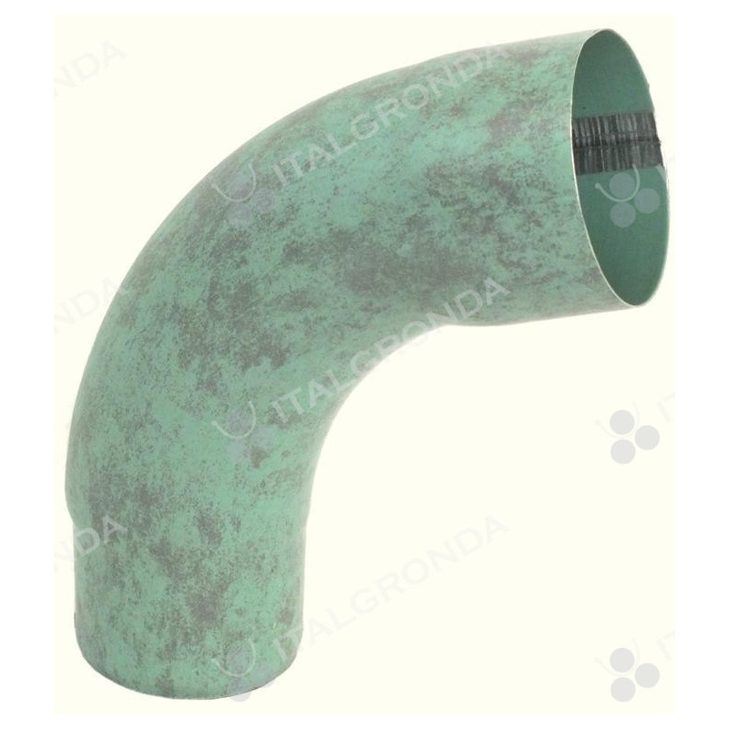 Curva Per Grondaia In Alluminio Effetto Rame - Diametro 100mm, Angolo 72° - Foto 5