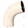 GOMITO IN LAMIERA PREVERNICIATA BIANCO 9010 A 72° AGGRAFFATO Ø80