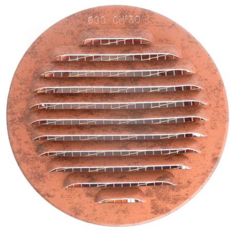 BORCHIA DA INCASSO ALLUMINIO COPPER X VENTILAZIONE CON RETE MAGGINI SRL-BORCHIA ALLUMINIO "COPPER LINE" PER VENTILAZIONE CON RET