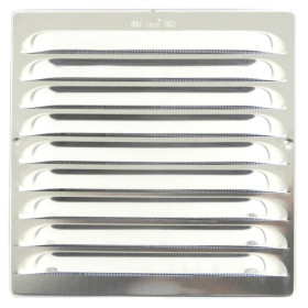GRIGLIA UNIVERSALE IN ALLUMINIO X VENTILAZIONE quadra C/RETE 150X150