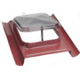 LUCERNARIO CON CUPOLA LAM. 8/10 ROSSO SIENA 42X56 X COPPO