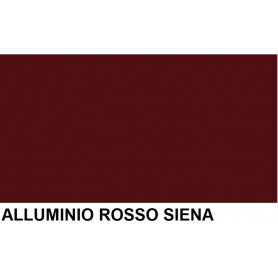 Nastro di alluminio preverniciato color rosso Siena su entrambi i lati.
Viene fornito con pellicola di protezione su un lato.