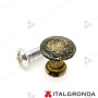 POMELLO a Bottone in OTTONE ANTICATO Ø 15mm