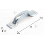 MANIGLIA STAMPATA AD ARCO IMBOTTITA IN LAMIERA ZINC. DA 80mm