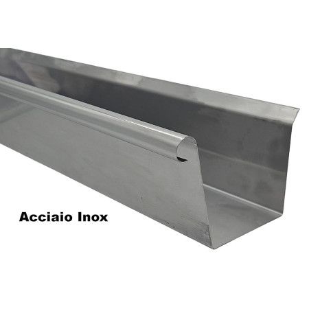 GRONDA A CASSETTA con Ricciolo frontale in Acciaio INOX Base 7