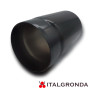 TUBO IN ACCIAIO VERNICIATO NERO PER STUFE A LEGNA DA CM 25 Ø120-130-140-150-160-180-200