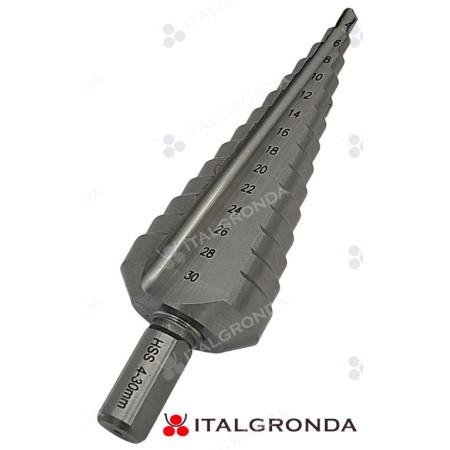 Fresa Conica A Scalini HSS - Per Legno E Metallo, Diametri Da 4 A 39mm | Gambo 10mm Per Forature Di Precisione - Foto 9