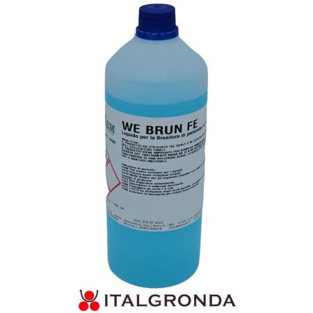 BRUNITORE RAME, OTTONE, BRONZO in flacone da 1,0 Kg WE KEM-Il brunitore per rame, ottone e bronzo permette di ottenere una patin