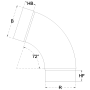 GOMITO IN ALLUMINIO ELETTROSALDATO RAL 9010