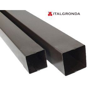 TUBO TESTA DI MORO A SEZIONE QUADRATA pluviale quadro 8x8 e 10x10