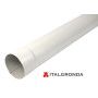 Tubo Pluviale di calata in Alluminio preverniciato color Bianco Grigio Copertina