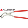 Pinza piegabordo inclinata 45° con pvc, Larga 60mm Mod. 282151KU