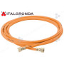 Tubo gas d.12mm 3,0mt. aranc. c/attacchi