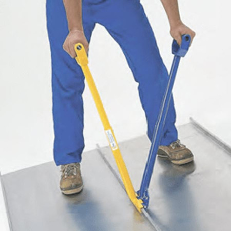 Pinza verticale per l'aggraffatura ad angolo regolabile in lunghezza - larghezza utile 220mm Mod. RAU 128-WFSCHST