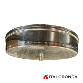 TAPPO CON SCARICO CONDENSA ACCIAIO INOX 316L  PER MODULO MONOPARETE