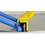 RAU 1174-Pinza per aggraffatura doppia c/gomma larghezza utile 220mm Mod. WDF XP