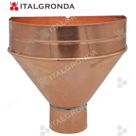 Imbuto Per Grondaia Palermo - Diametro Ø80/100/120mm, Vari Colori (Ø80mm Bianco Ral9010) - Foto 2