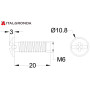 quote VITE RAME M6 X 20mm