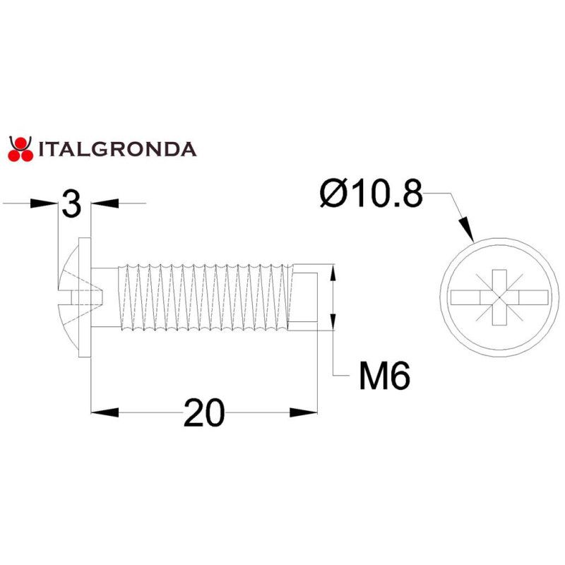 Vite Speciale M6 X 20 Mm In Acciaio Inox, Testa Esagonale, Perno Verticale/distanziale
