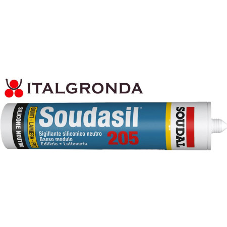SILICONE NEUTRO Basso Modulo  Prof. SOUDASIL 205 RAL 7016 Antracite 310 ml.