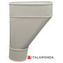 BEVERA bacinella, imbuto LATERALE ALLUMINIO COL. BIANCO/GRIGIO Ø100