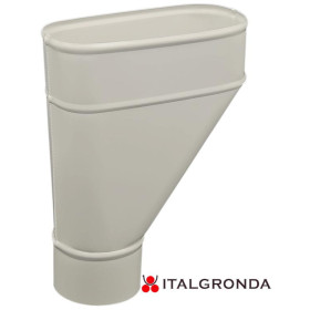 BEVERA bacinella, imbuto LATERALE ALLUMINIO COL. BIANCO/GRIGIO Ø100