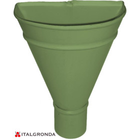 BEVERA IMBUTO BACINELLA SPORTA,MODELLO TOSCANA IN ALLUMINIO COLOR VERDE PALLIDO RAL 6021