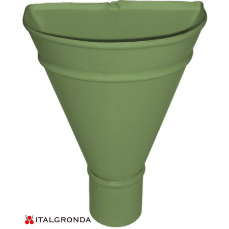BEVERA IMBUTO BACINELLA SPORTA,MODELLO TOSCANA IN ALLUMINIO COLOR VERDE PALLIDO RAL 6021