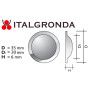 CAPPELLOTTO ALLUMINIO VESTIS COPPER Ø35MM ITALGRONDA-CAPPELLOTTO ALLUMINIO VESTIS ® COLOR COPPER Ø35MM Vendita: Sfusa o in confe