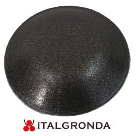 BORCHIA BOMBATA, CAPPELLOTTO ALLUMINIO NERO RAL 9005 Ø35MM