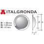 QUOTE CAPPELLOTTO Ø30MM INOX