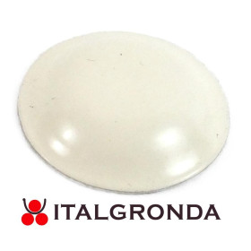 BORCHIETTA BOMBATA CAPPELLOTTO ALLUMINIO AVORIO RAL 1013 Ø35MM