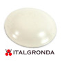 BORCHIETTA BOMBATA CAPPELLOTTO ALLUMINIO AVORIO RAL 1013 Ø35MM