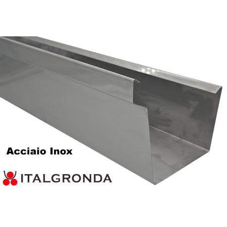 GRONDA A CASSETTA c/scalino INOX 5/10 BASE 10-12 cm