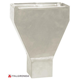 BEVERA bacinella CENTRALE IN ALLUMINIO COLOR BIANCO/GRIGIO A SEZIONE QUADRATA
