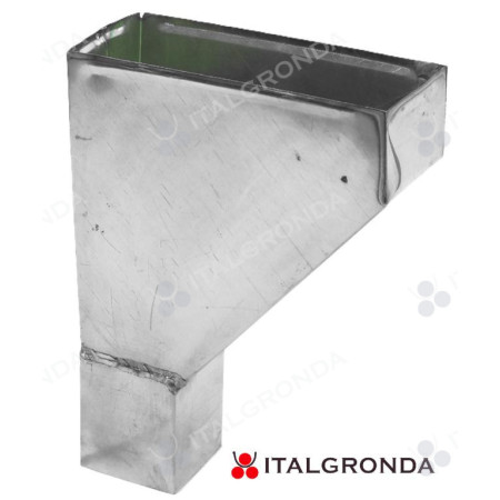 BEVERA LATERALE IN ACCIAIO INOX QUADRATA