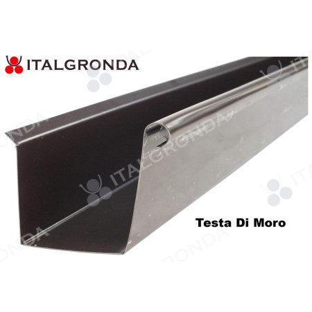 GRONDA A CASSETTA base 7 con Ricciolo in  Lamiera testa di moro