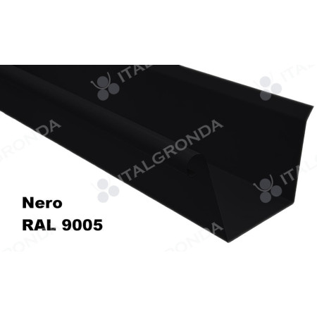 GRONDA A CASSETTA base 7 con Ricciolo in  LAMIERA nero ral 9005