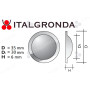 quote borchia ALL.GRIGIO POLVERE RAL 7037 3D Ø35mm