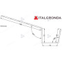 STAFFA PER GRONDA A CASSETTA IN RAME - PIATTINA 20X4 MM
