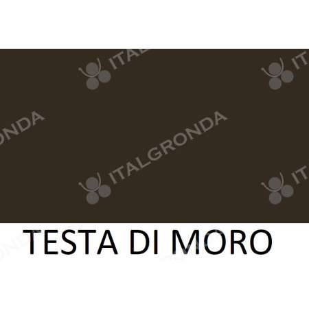 Nastro di alluminio preverniciato color testa di moro su entrambi i lati.
Viene fornito con pellicola di protezione su un lato.