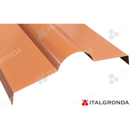 COLMO DIAGONALE LAM. ROSSO COPPO PER PANNELLI o LASTRE EFFETTO COPPO C/ALETTA